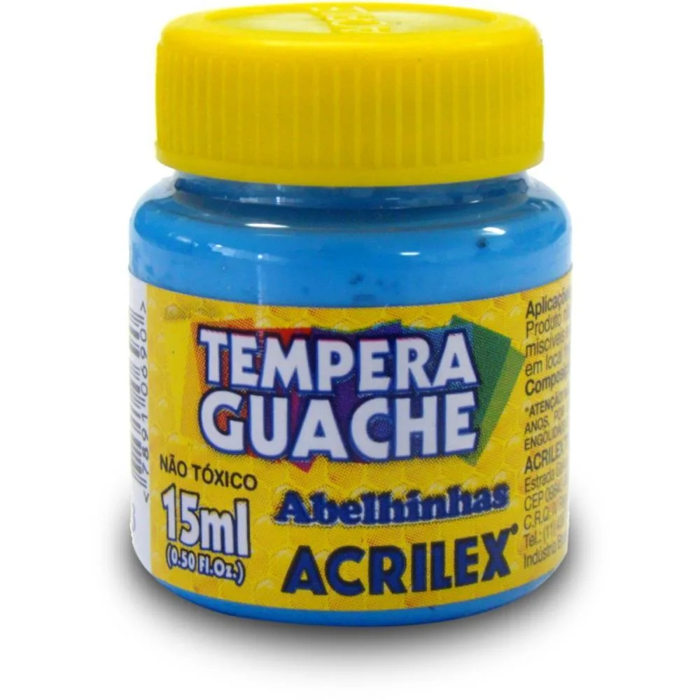Tinta Guache 015Ml Azul Celeste Acrilex (Duzia) - imagem 3
