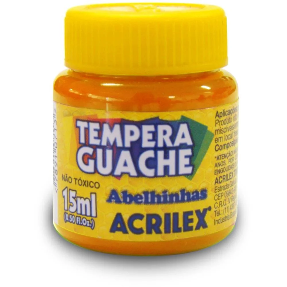 Tinta Guache 015Ml Amarelo Ouro Acrilex (Duzia) - imagem 3