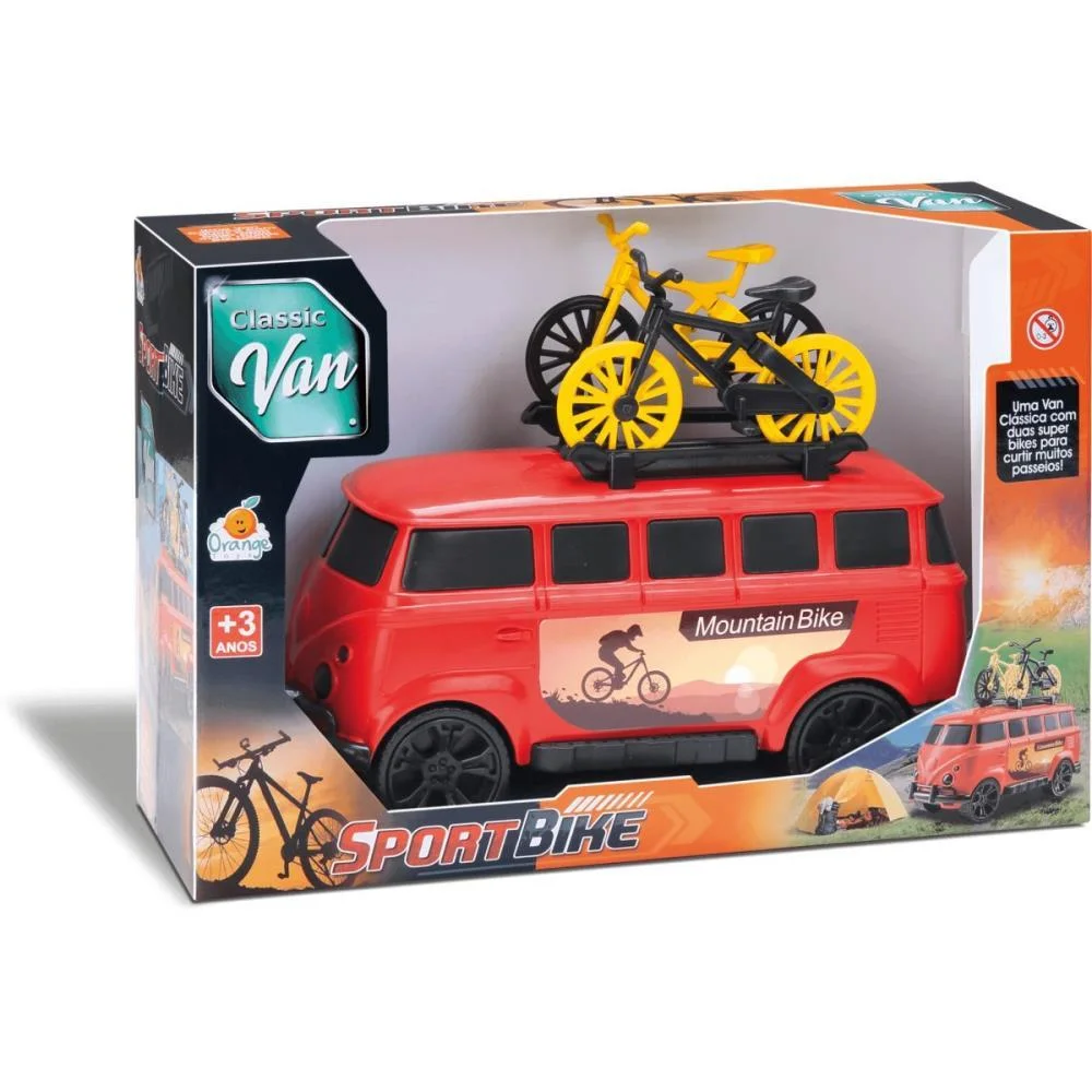 Carrinho Classic Van Sport Bike (S) Orange Toys - imagem 4