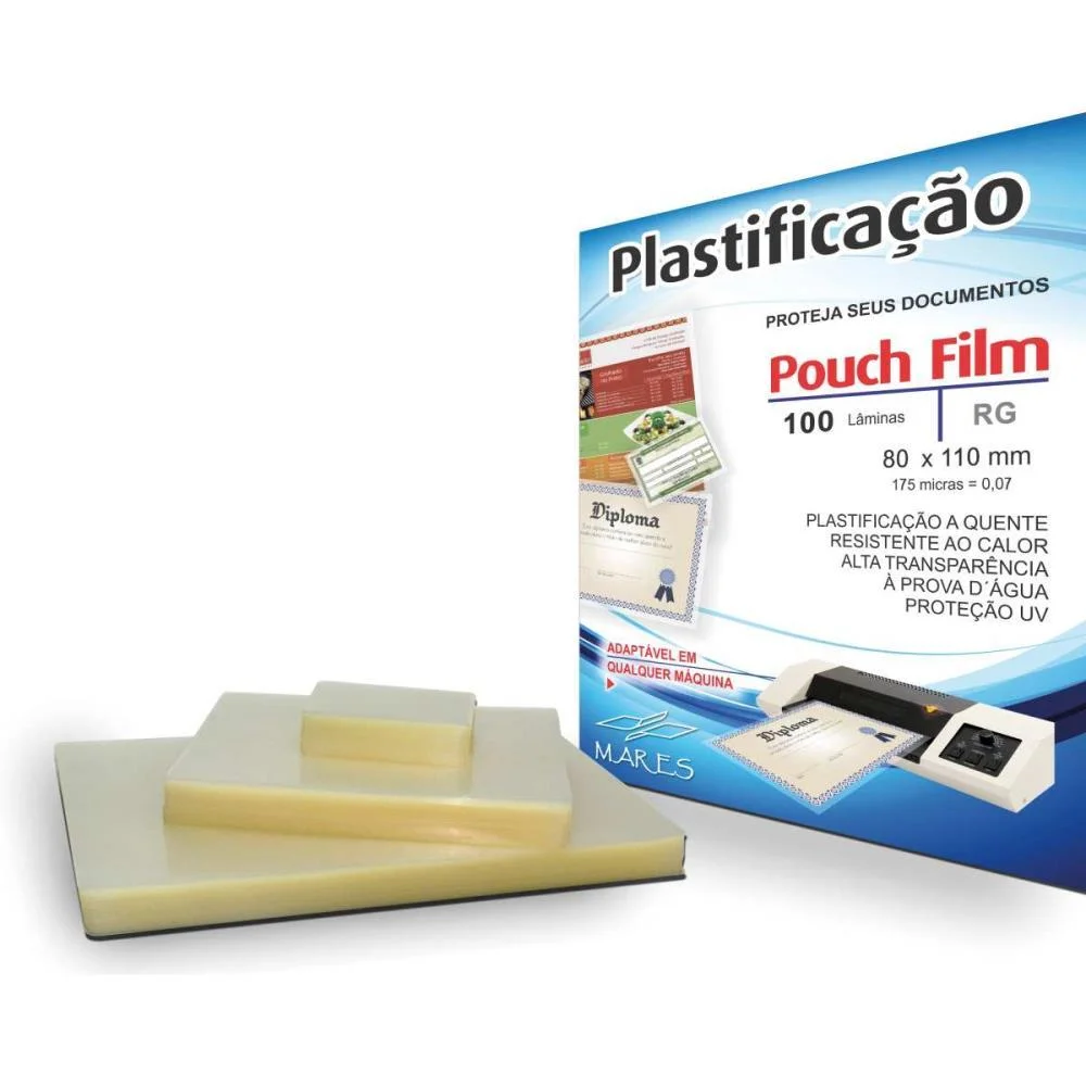 Plastico Para Plastificacao Pouch Film R.g. 80X110 (0,07) Mares (Conj/100) - imagem 4