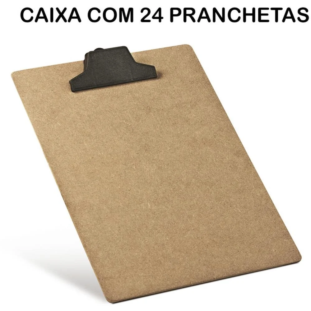 Prancheta Duratex Oficio Mdf C/Prendedor Plast. Acrimet C/ 24 Unidades - imagem 2
