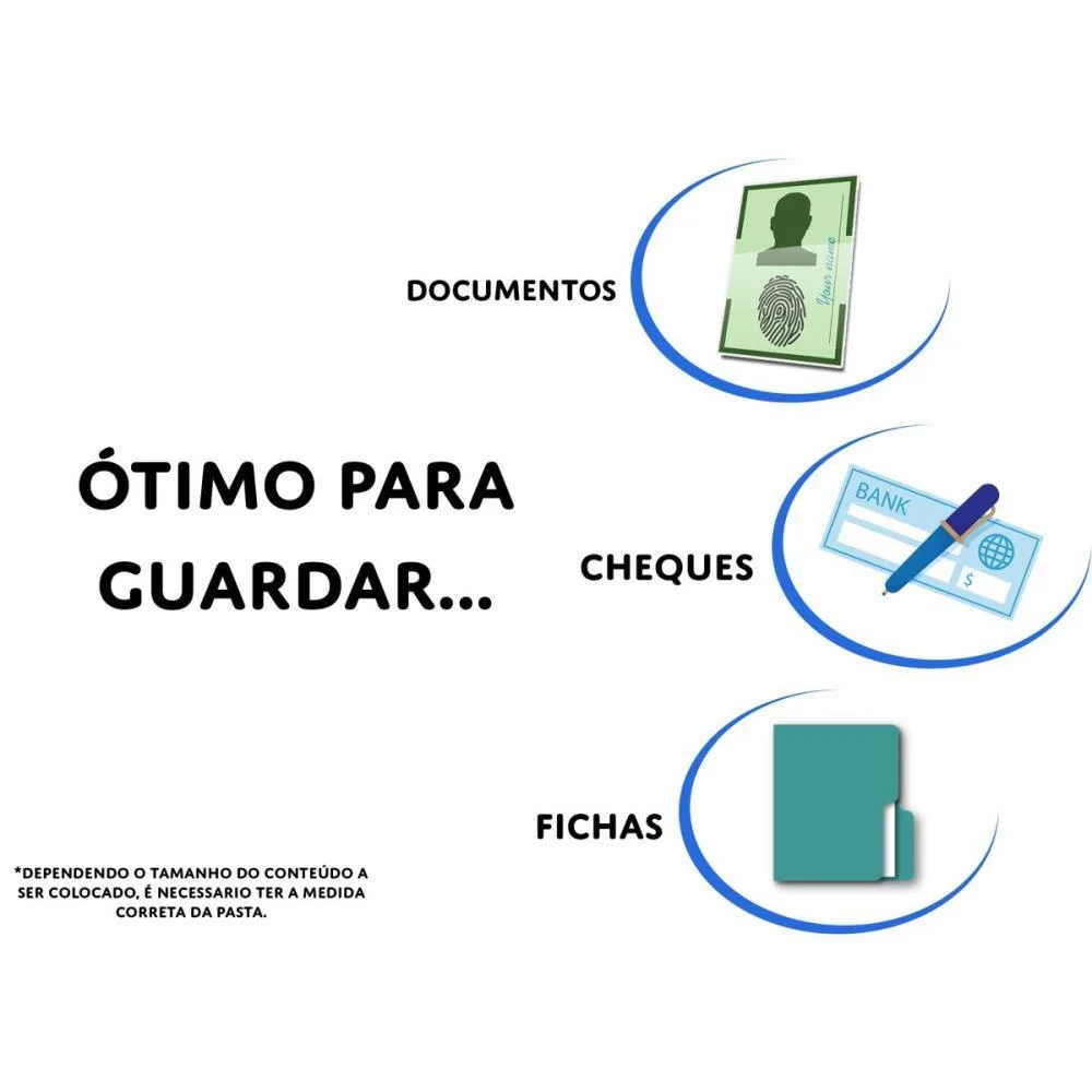 Pasta Sanfonada Plastica Porta Cheque 12 Divisoes Fume Polibras - imagem 5