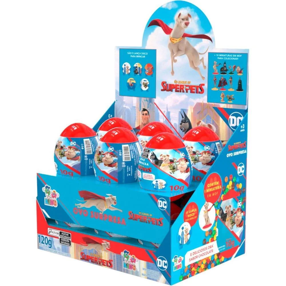 Doce Ovo Surpresa Superpets Divino Kids C/ 12 Unidades - imagem 6