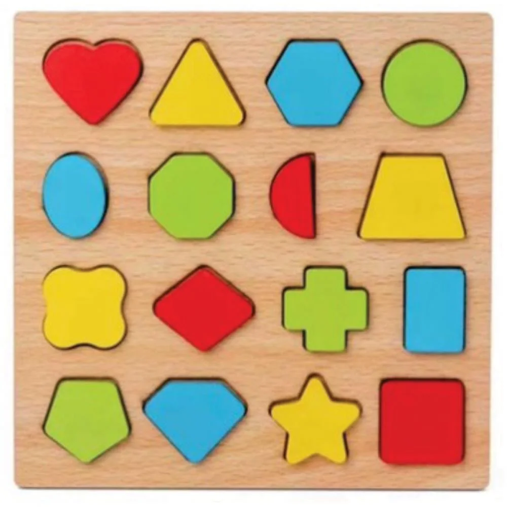 Brinquedo Pedagogico Madeira Encaixe Formas E Fracoes Toy Mix - imagem 3