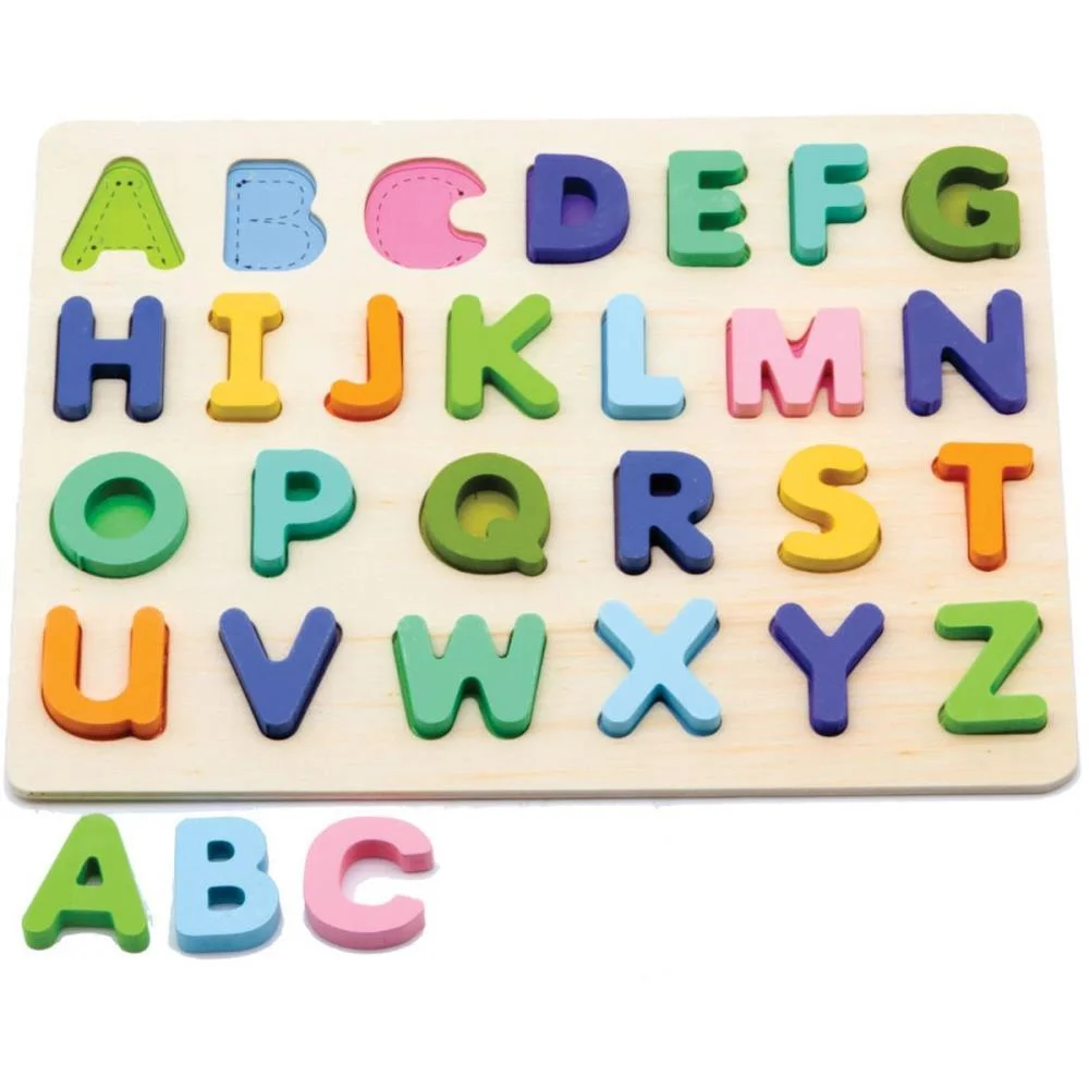 Brinquedo Pedagogico Madeira Encaixe Divertido Letras (S) Toy Mix - imagem 2