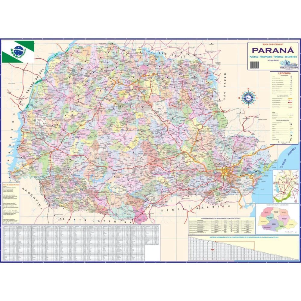 Mapa Periodico Estado Do Parana Multimapas - imagem 3