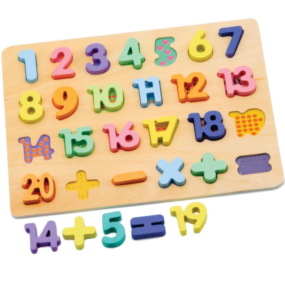 Brinquedo Pedagogico Madeira Encaixe Divertido Numeros Toy Mix - imagem 2
