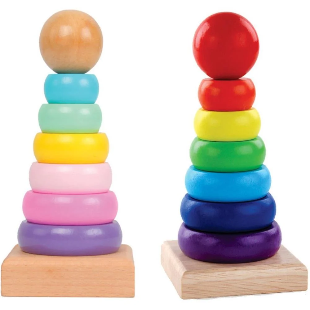 Brinquedo Pedagogico Madeira Torre De Encaixe (S) Toy Mix - imagem 2