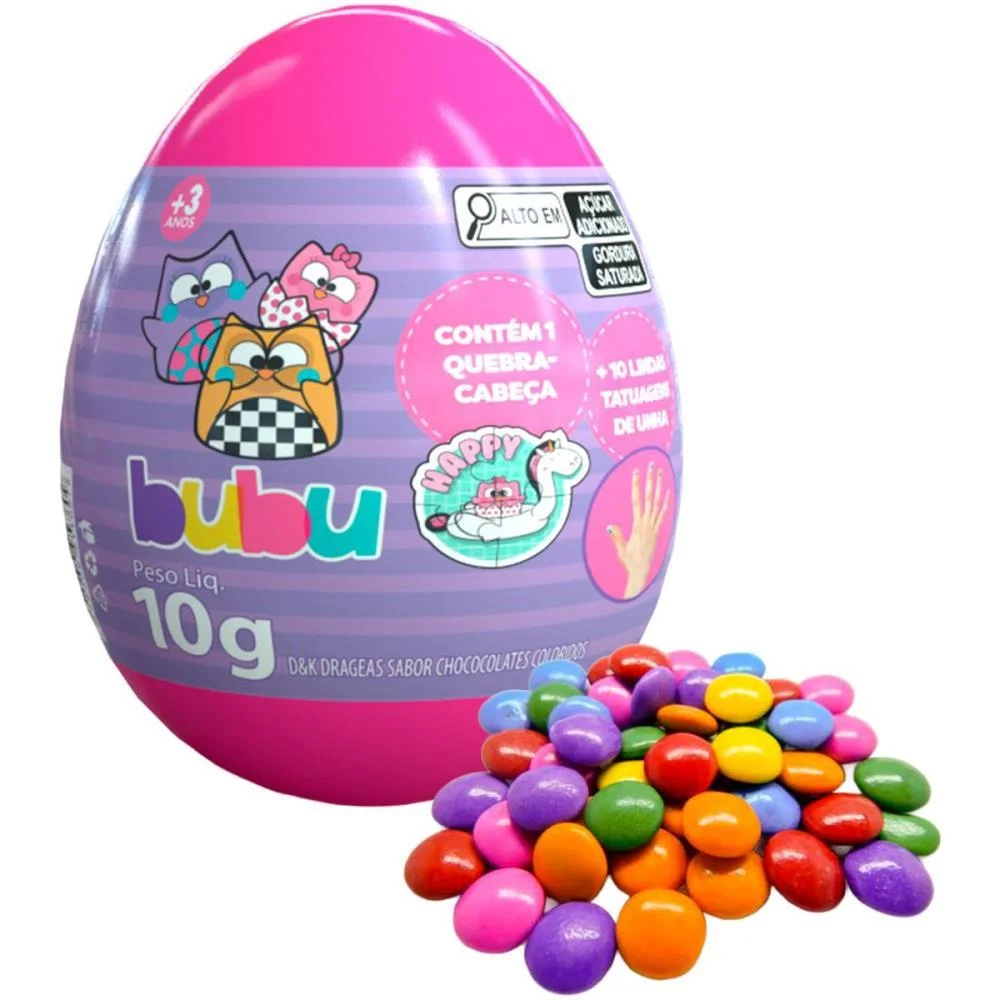 Doce Ovo Surpresa Bubu Divino Kids C/ 12 Unidades - imagem 3