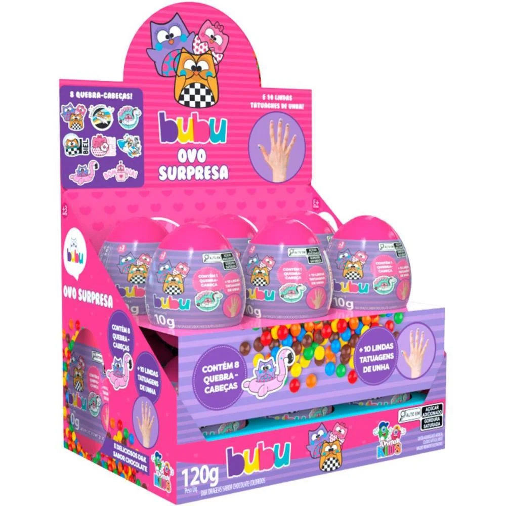 Doce Ovo Surpresa Bubu Divino Kids C/ 12 Unidades - imagem 6