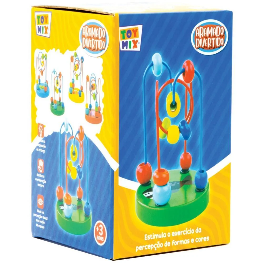 Brinquedo Pedagogico Madeira Aramado Divertido Rf45 (S) Toy Mix - imagem 7