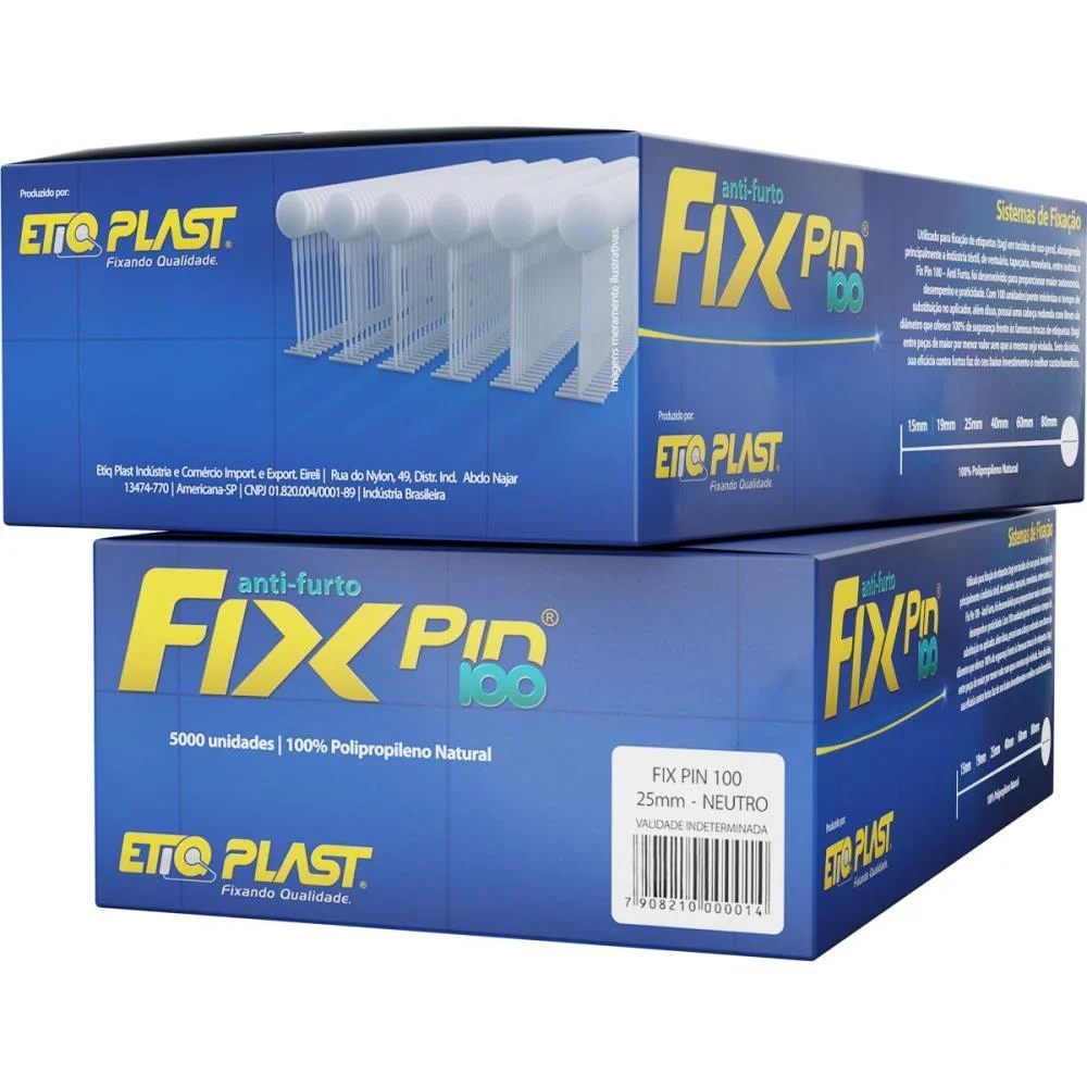 Pino Plastico Fix Pin Anti Furto 40Mm Etiq Plast (Cx-5000) - imagem 2