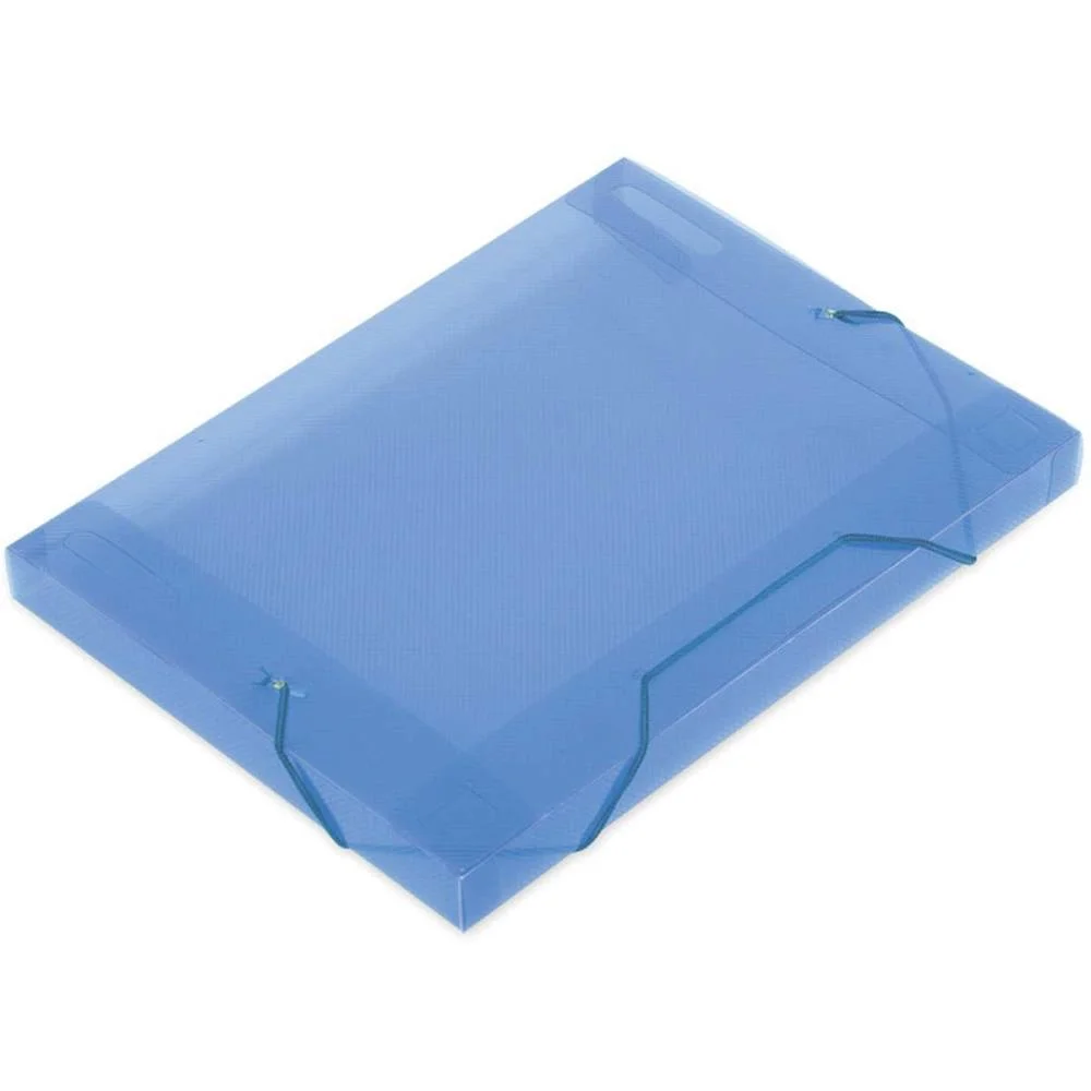 Pasta Aba Elastica Plastica Oficio 30Mm Azul Soft Polibras (Pct.c/10) - imagem 2