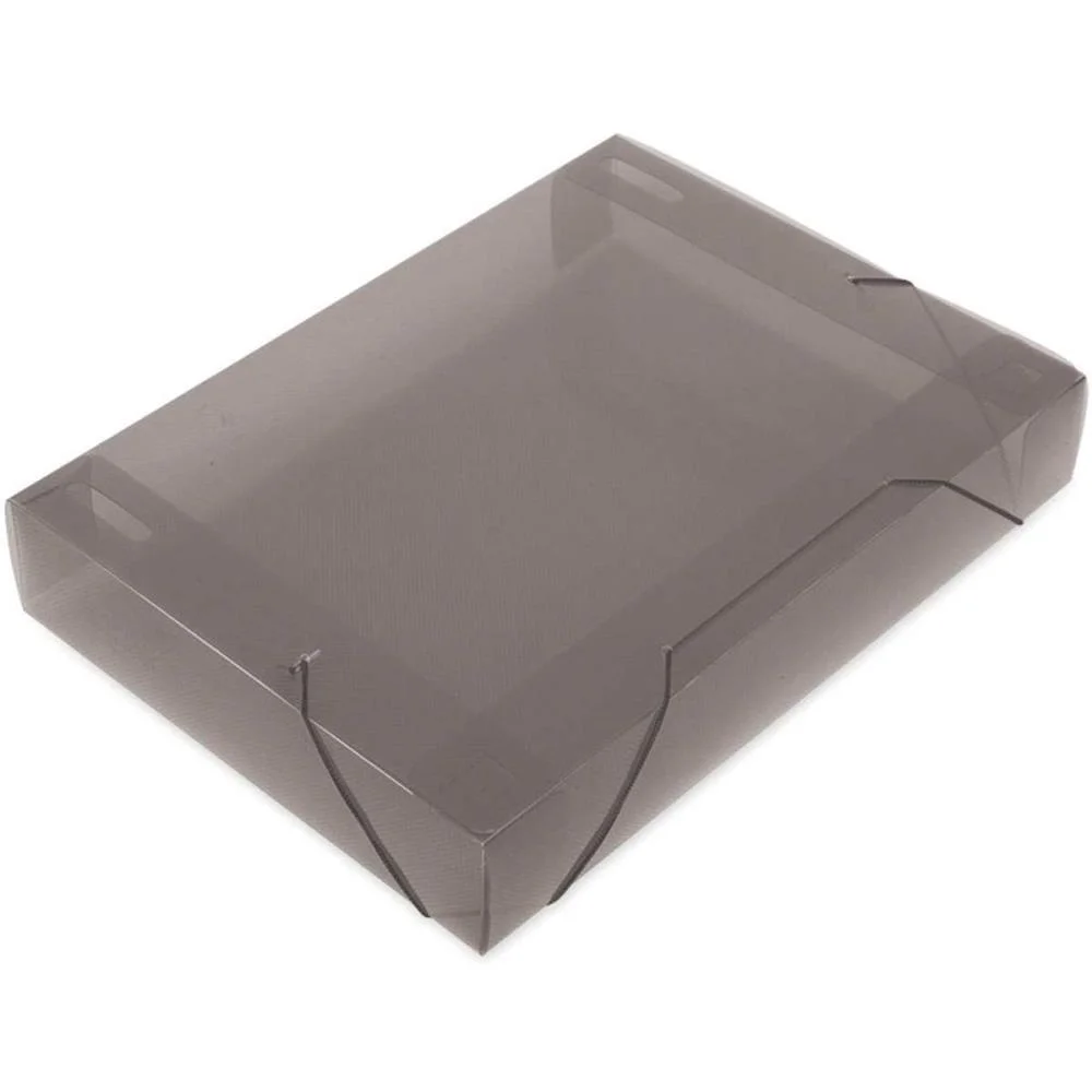 Pasta Aba Elastica Plastica Oficio 55Mm Fume Soft Polibras (Pct.c/10) - imagem 3