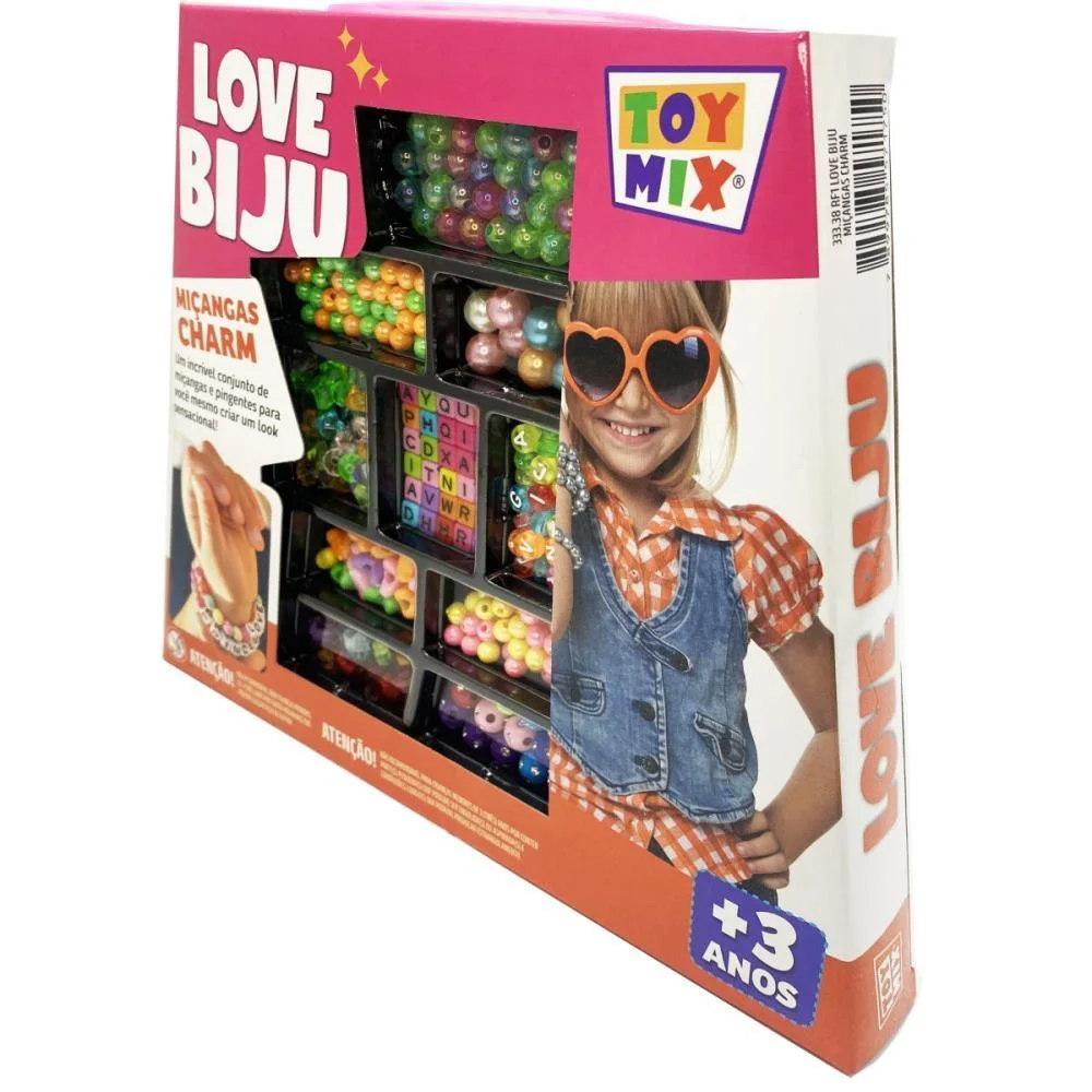 Bijuteria E Micanga Love Biju Charm 300Pcs+Fio Toy Mix - imagem 5