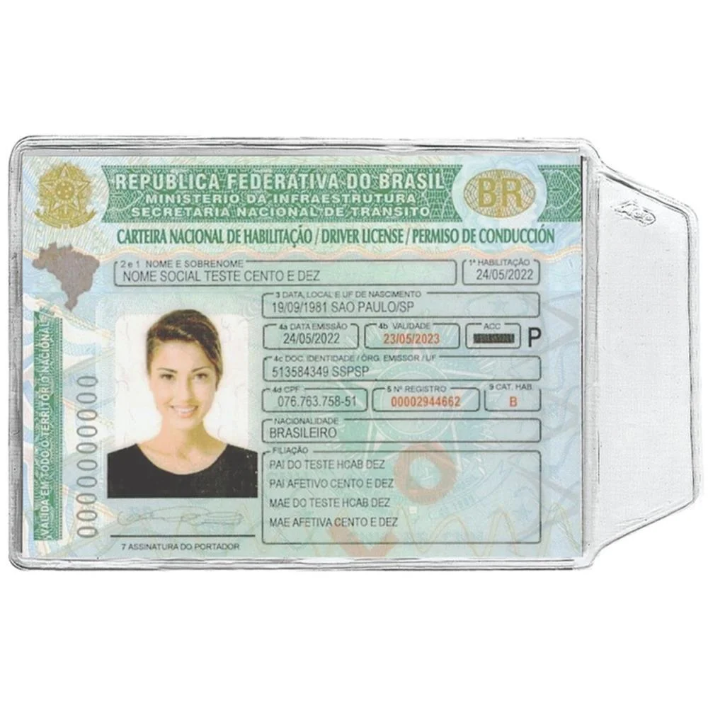 Porta Documento P/Cnh C/Aba Cristal 6,5X9Cm. Acp (Pct/100) - imagem 4