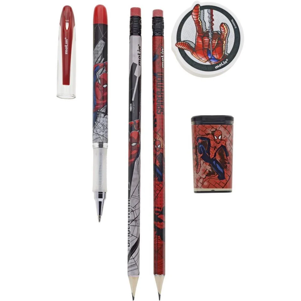 Kit Escolar Spider Man 5 Itens Molin - imagem 4