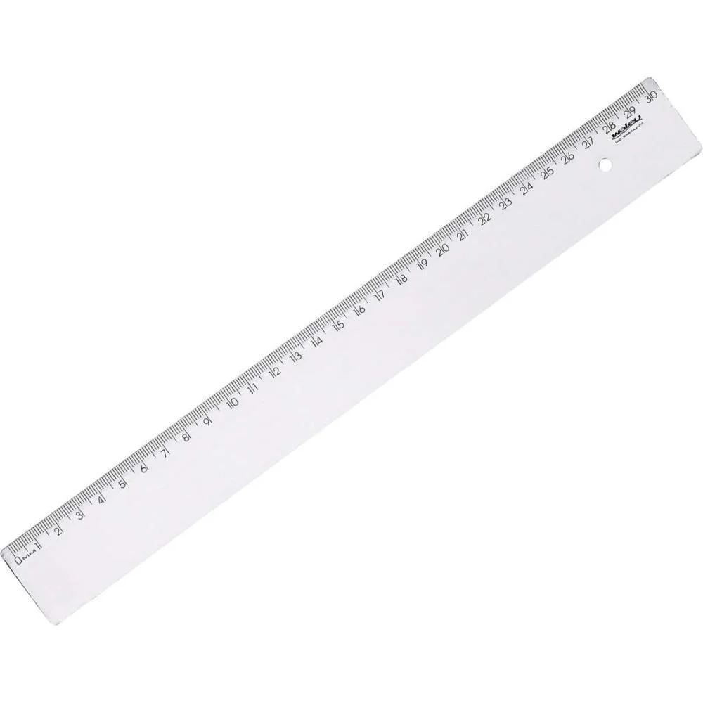 Regua De Poliestireno New Line Cristal 30Cm. Maxcril (Pct.c/10) - imagem 3