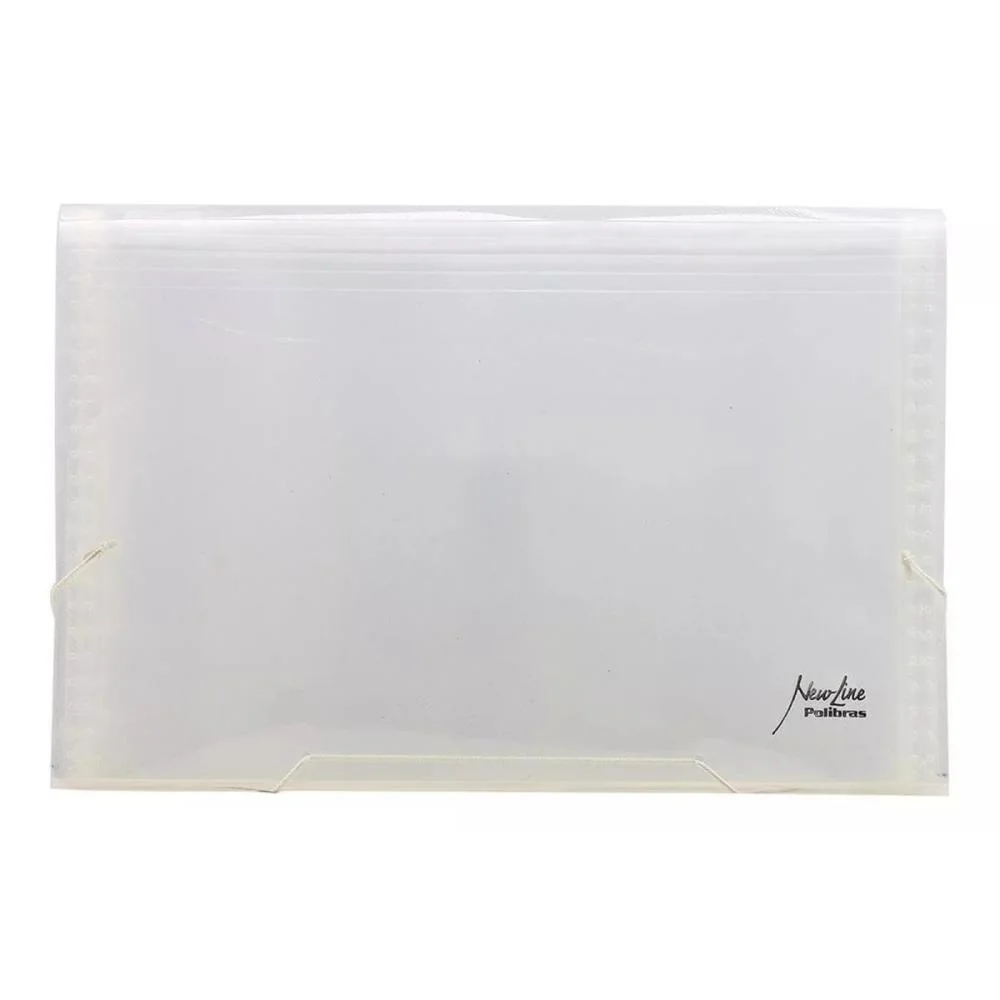 Pasta Sanfonada Plastica Oficio 12 Divisoes Cristal Polibras - imagem 4