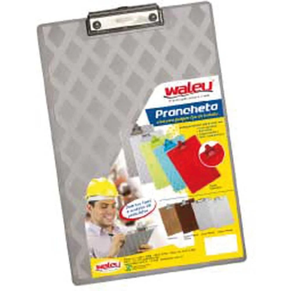 Prancheta Plastica Of.luxo Metal Fume Maxcril - imagem 4