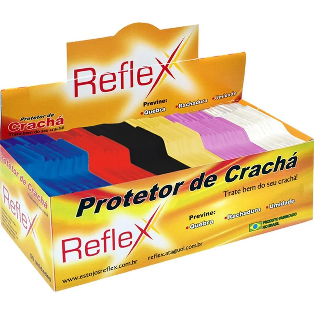 Protetor Para Cracha Plastico Cores Sort.54X86Mm Reflex (Cx.c/50) - imagem 3