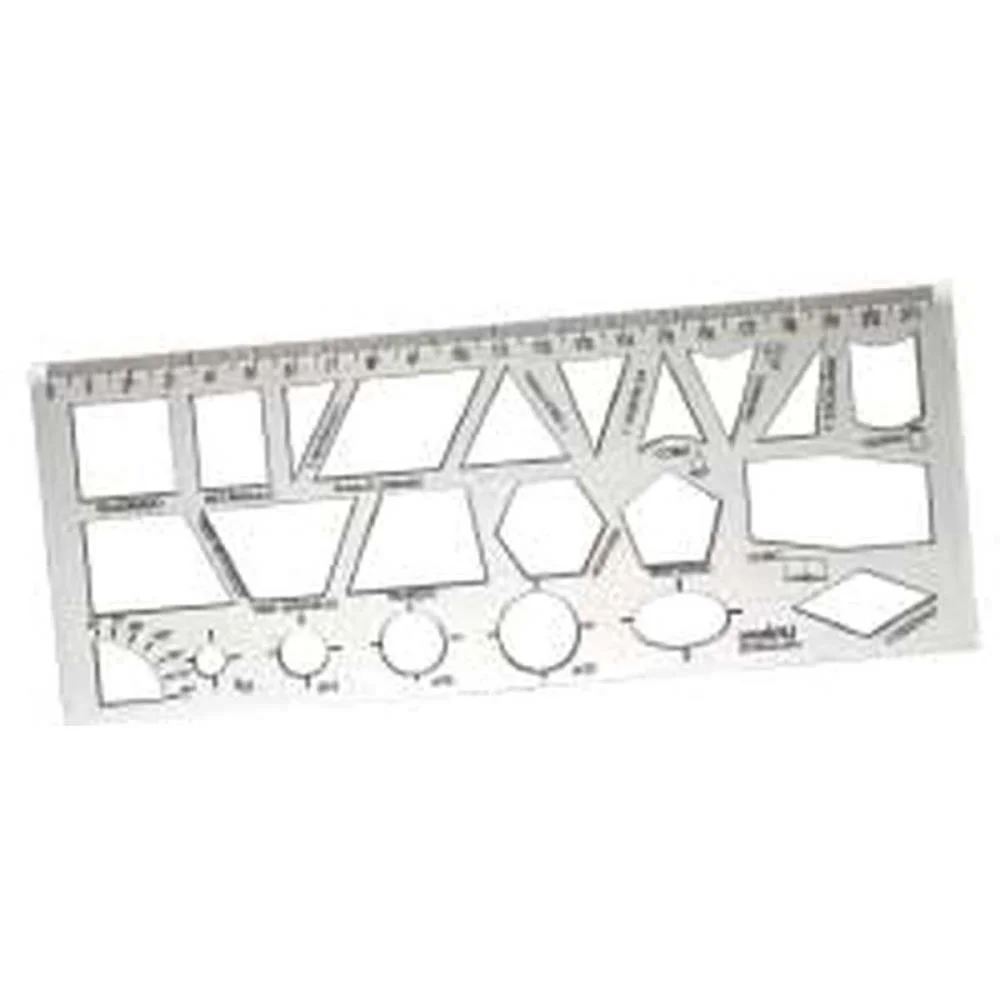 Regua Plastica Geometrica Escolar Cr 22Cm Maxcril (Pct.c/10) - imagem 2