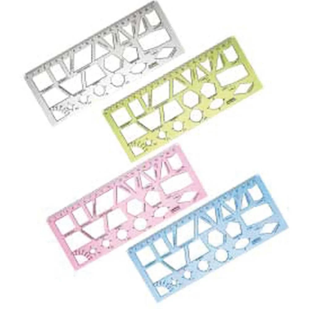 Regua Plastica Geometrica Escolar Cr 22Cm Maxcril (Pct.c/10) - imagem 4