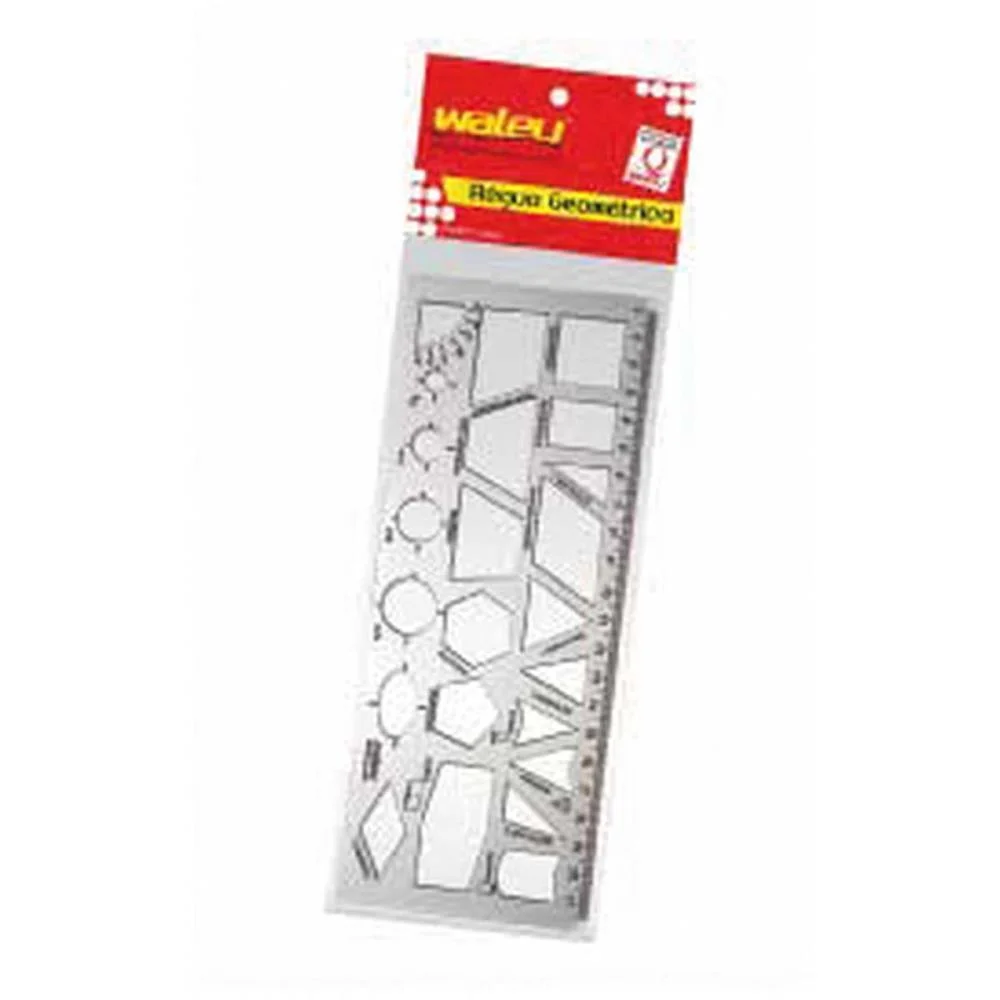 Regua Plastica Geometrica Escolar Cr 22Cm Maxcril (Pct.c/10) - imagem 5