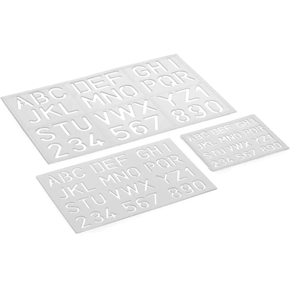 Normografo Kit C/3 Reguas Maxcril (Kit) - imagem 3