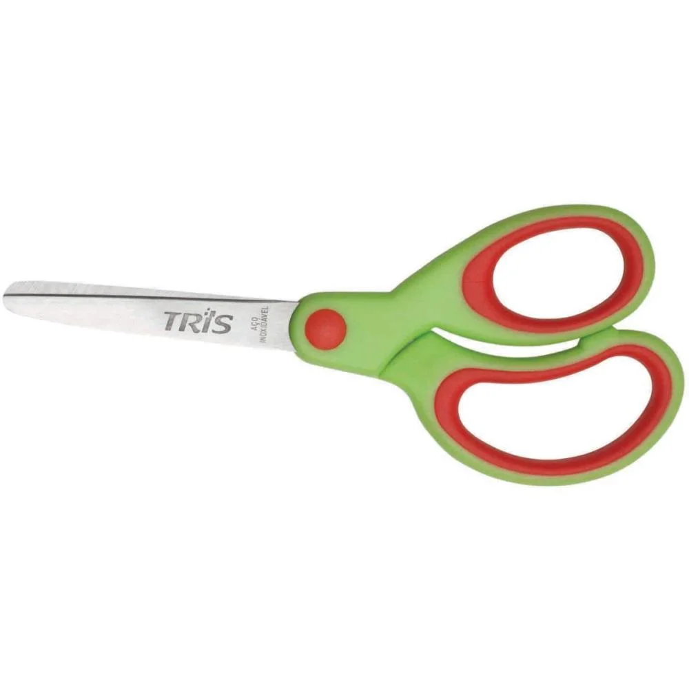 Tesoura Escolar Tris Comfort 15Cm Emborrachada Summit C/ 18 Unidades - imagem 4