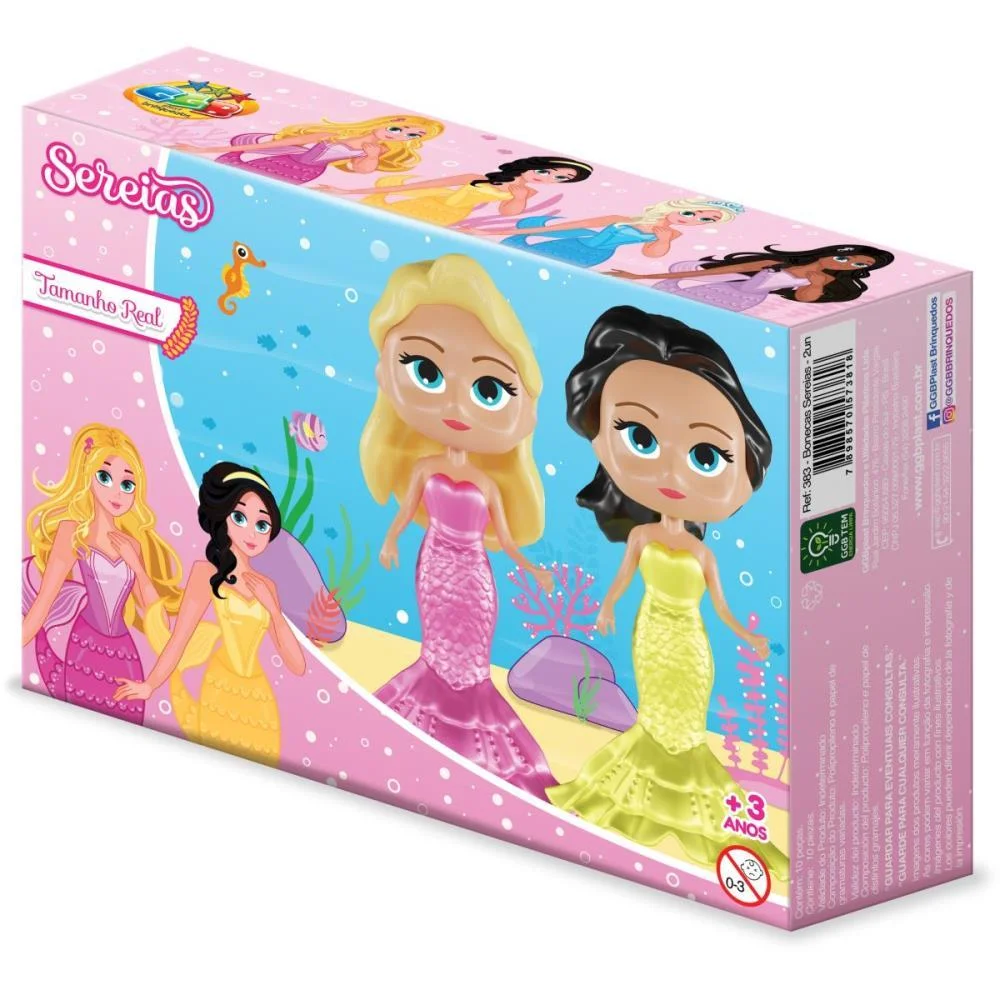 Brinquedo Para Montar Boneca Sereia C/02 Unidades (S Ggb Plast - imagem 8