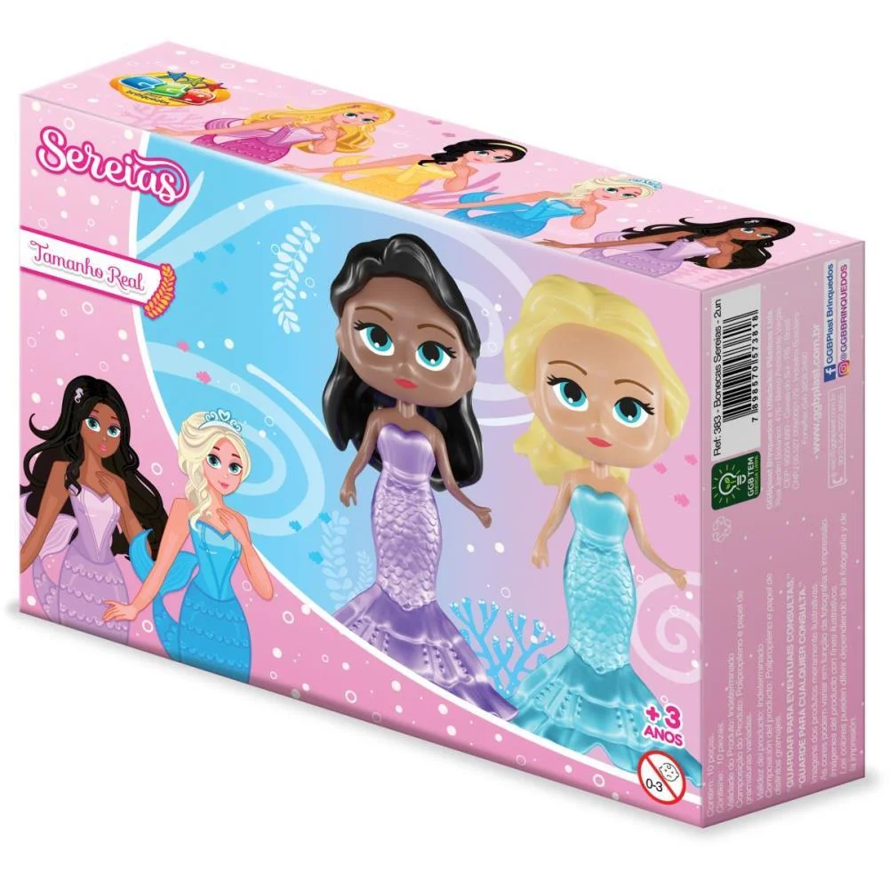 Brinquedo Para Montar Boneca Sereia C/02 Unidades (S Ggb Plast - imagem 9