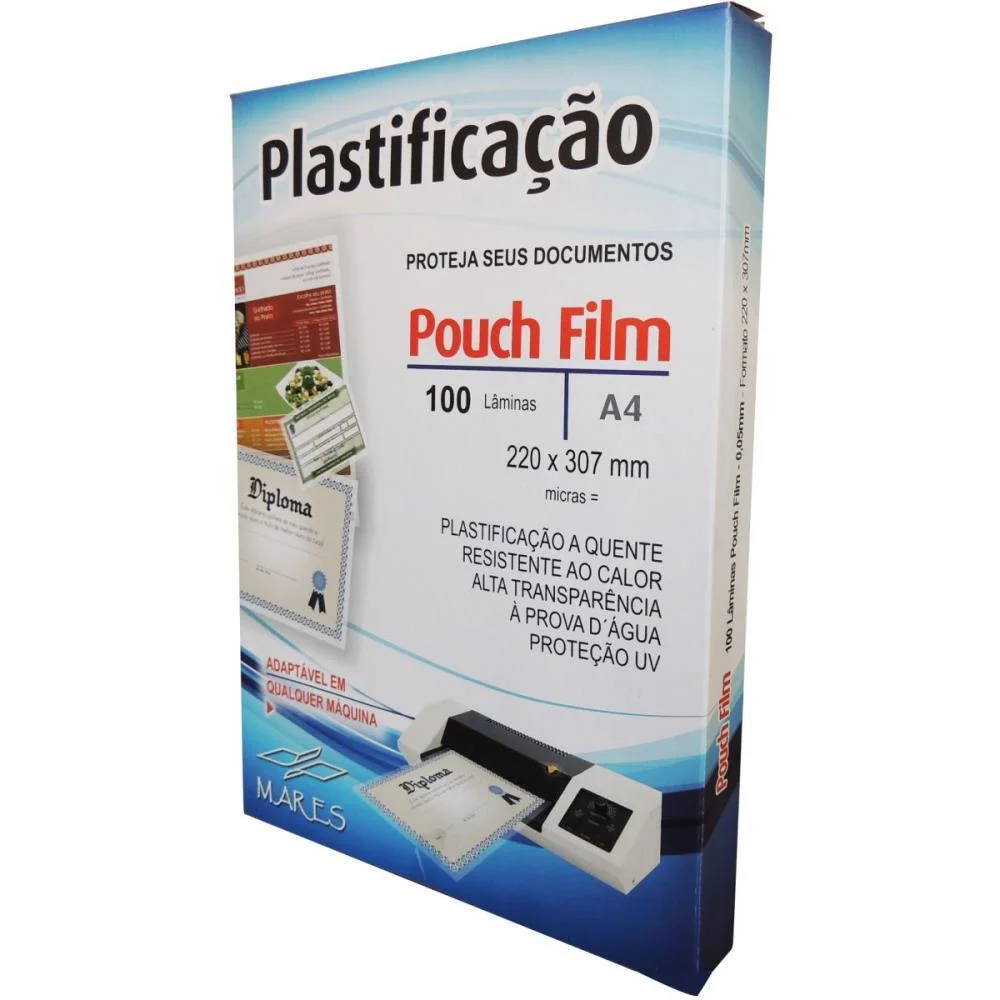 Plastico Para Plastificacao Pouch Film A4 220X307 (0,10) Mares (Conj/100) - imagem 4