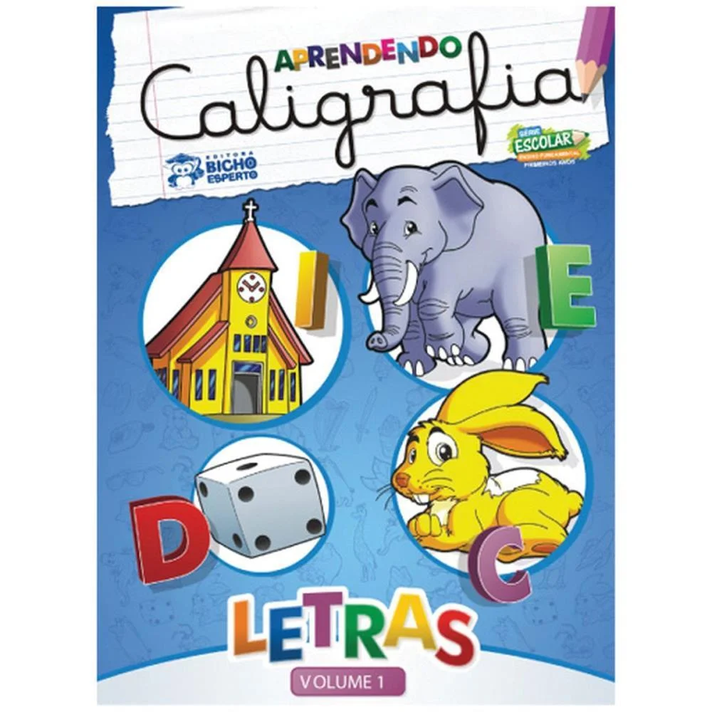 Livro Caligrafia N.1 Letras 24Pag. 20X27Cm. Bicho Esperto (Pct.c/05) - imagem 8