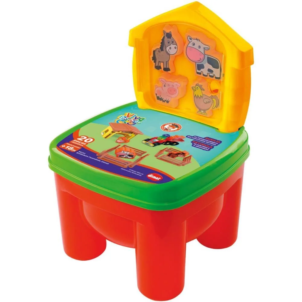 Brinquedo Educativo Brinkadeira Fazendinha 20Pcs Dismat - imagem 4