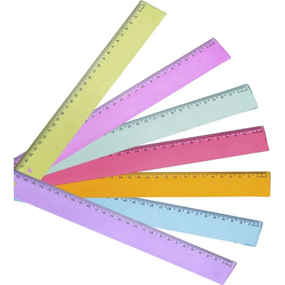 Regua De Poliestireno New Line Cores Sortidas 30Cm. Maxcril (Pct.c/10) - imagem 4