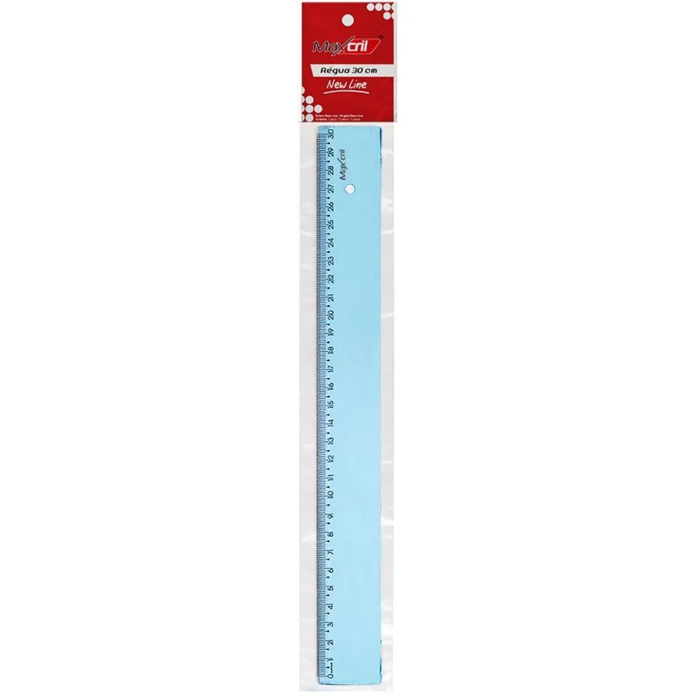 Regua De Poliestireno New Line Cores Sortidas 30Cm. Maxcril (Pct.c/10) - imagem 6