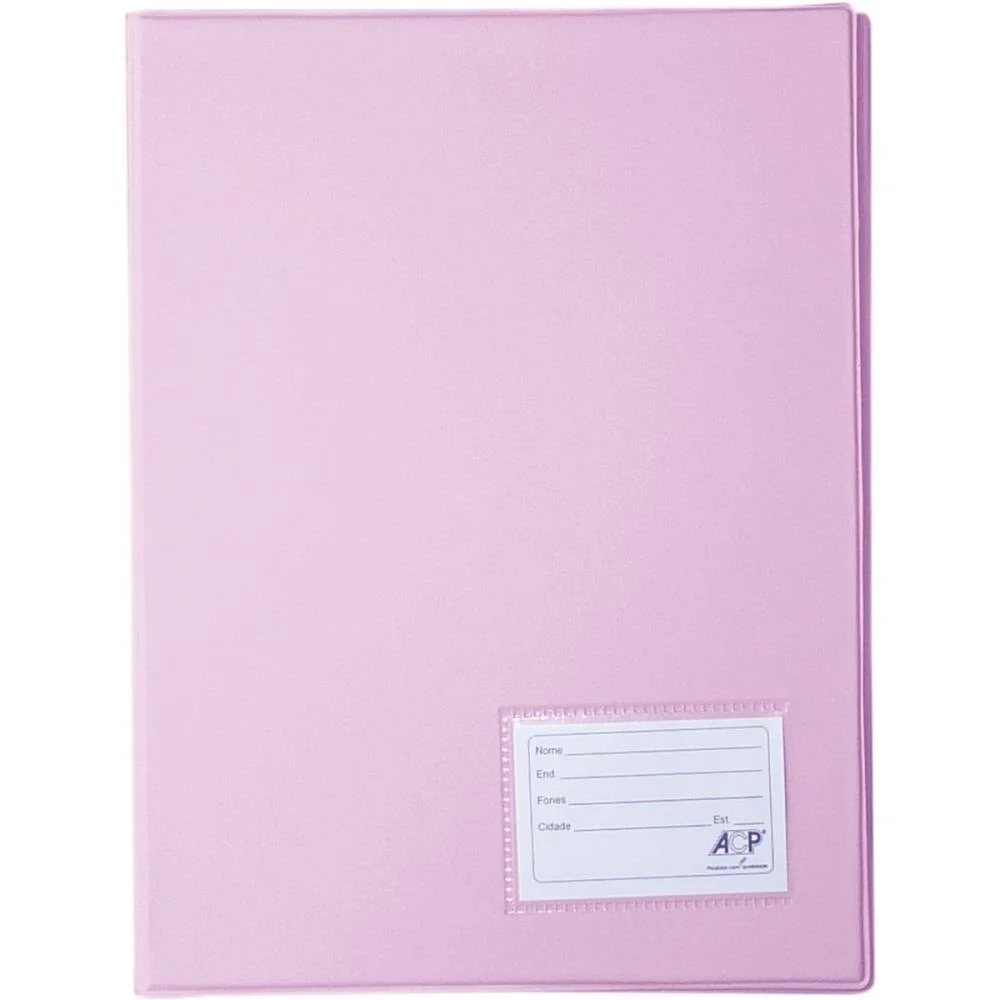Pasta Catalogo Oficio 20 Env. Medios Rosa Acp (Pct.c/03) - imagem 3