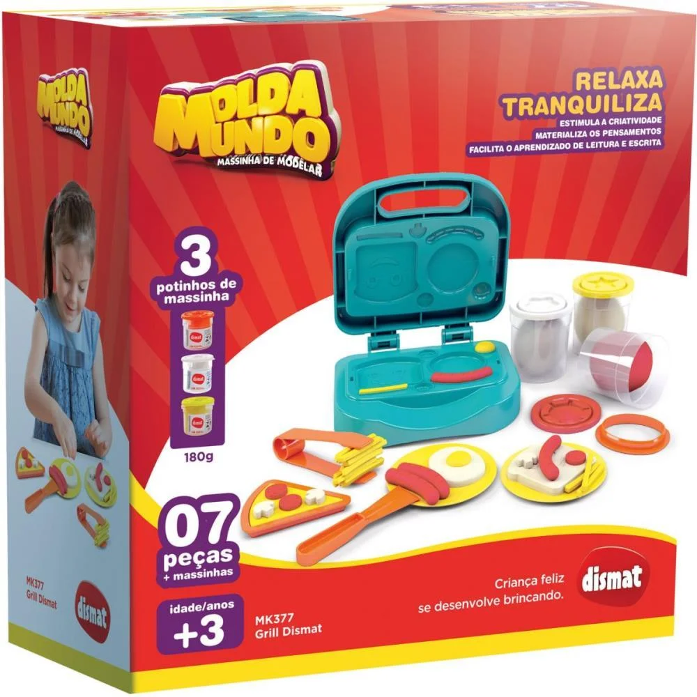 Massa Para Modelar Criativa Grill 7 Peças Dismat - imagem 5