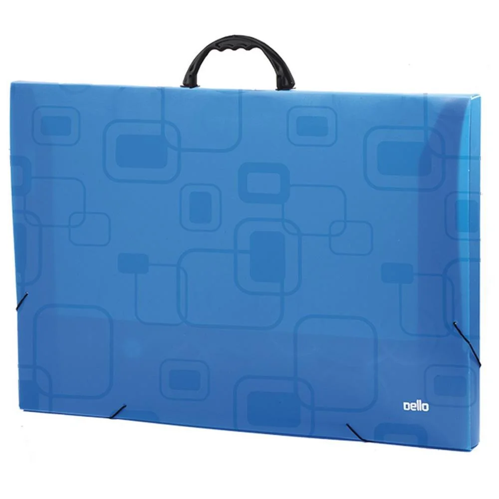 Maleta Plastica Com Alca Dellofine A3 Azul Dello - imagem 2