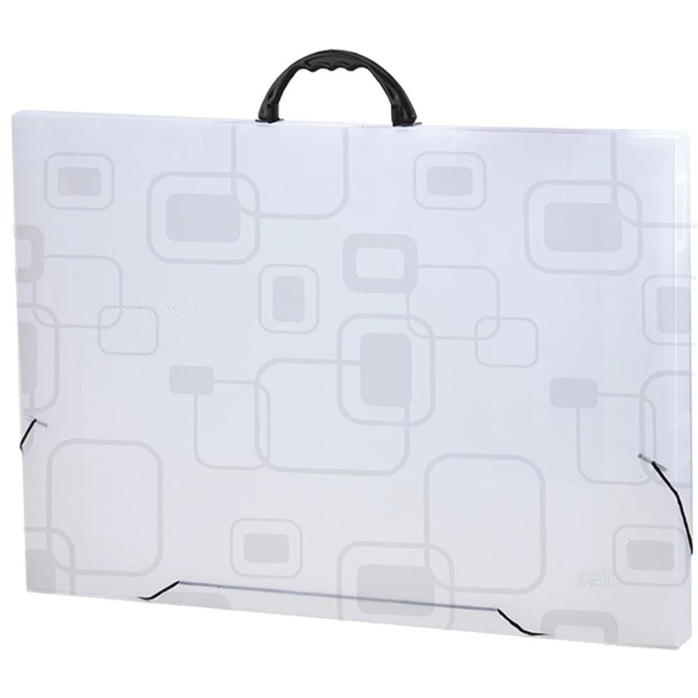 Maleta Plastica Com Alca Dellofine A3 Cristal Dello - imagem 2