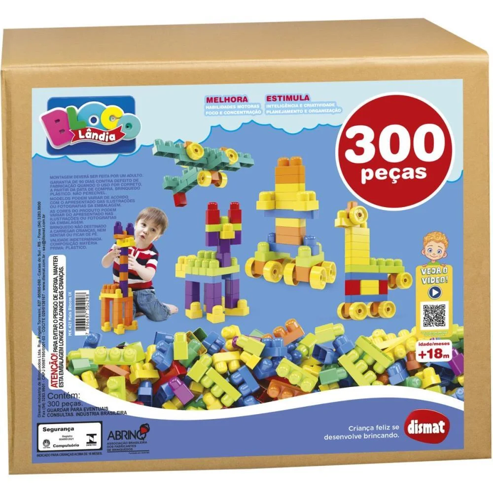Brinquedo Para Montar Mais Blocos Ix 300Pcs Dismat - imagem 2