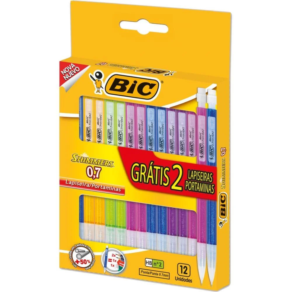 Lapiseira 0.7Mm Shimmers Cores Sortidas Bic (Ct.c/14) - imagem 2