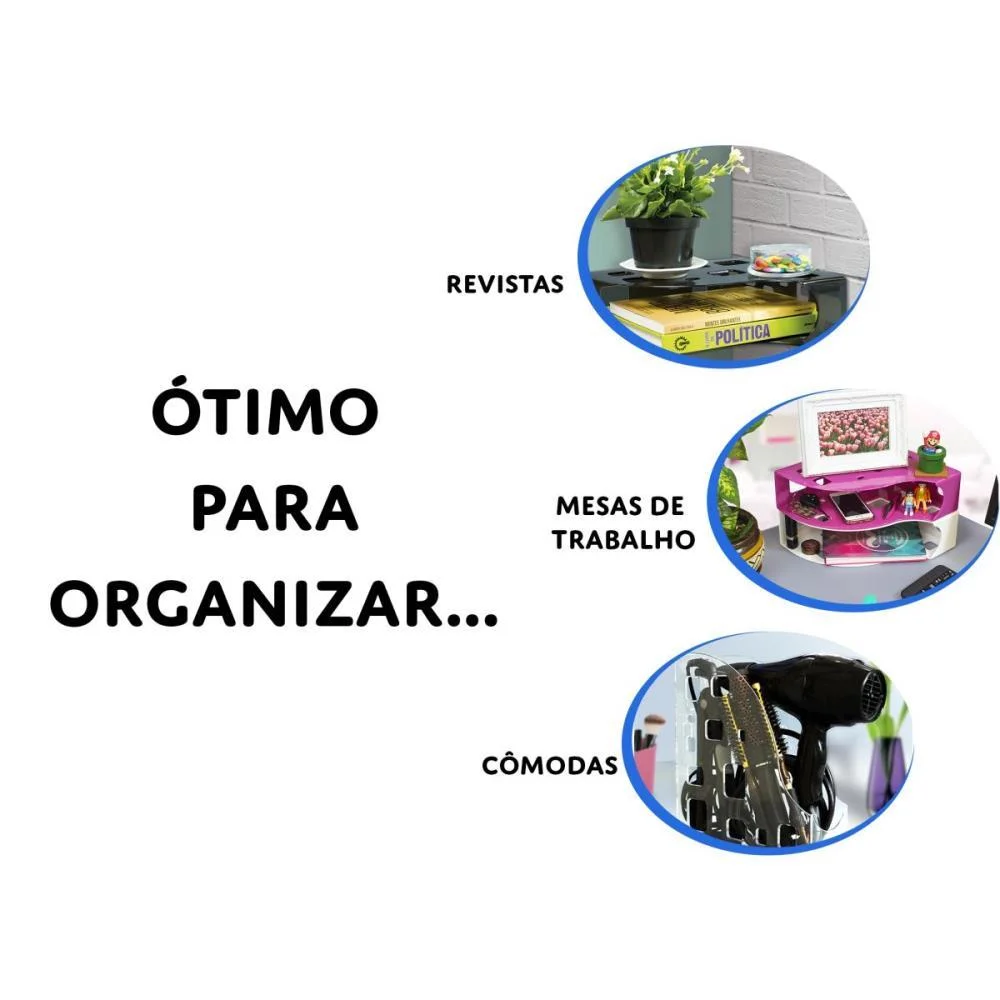 Porta Revista Dellocolor Preto Dello - imagem 4