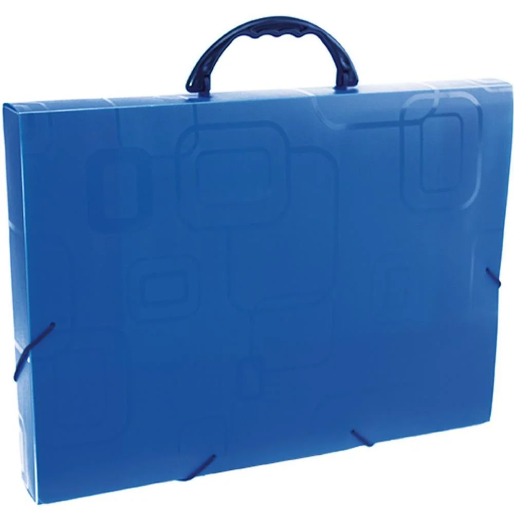 Maleta Plastica Com Alca Dellofine Oficio Azul Dello - imagem 3