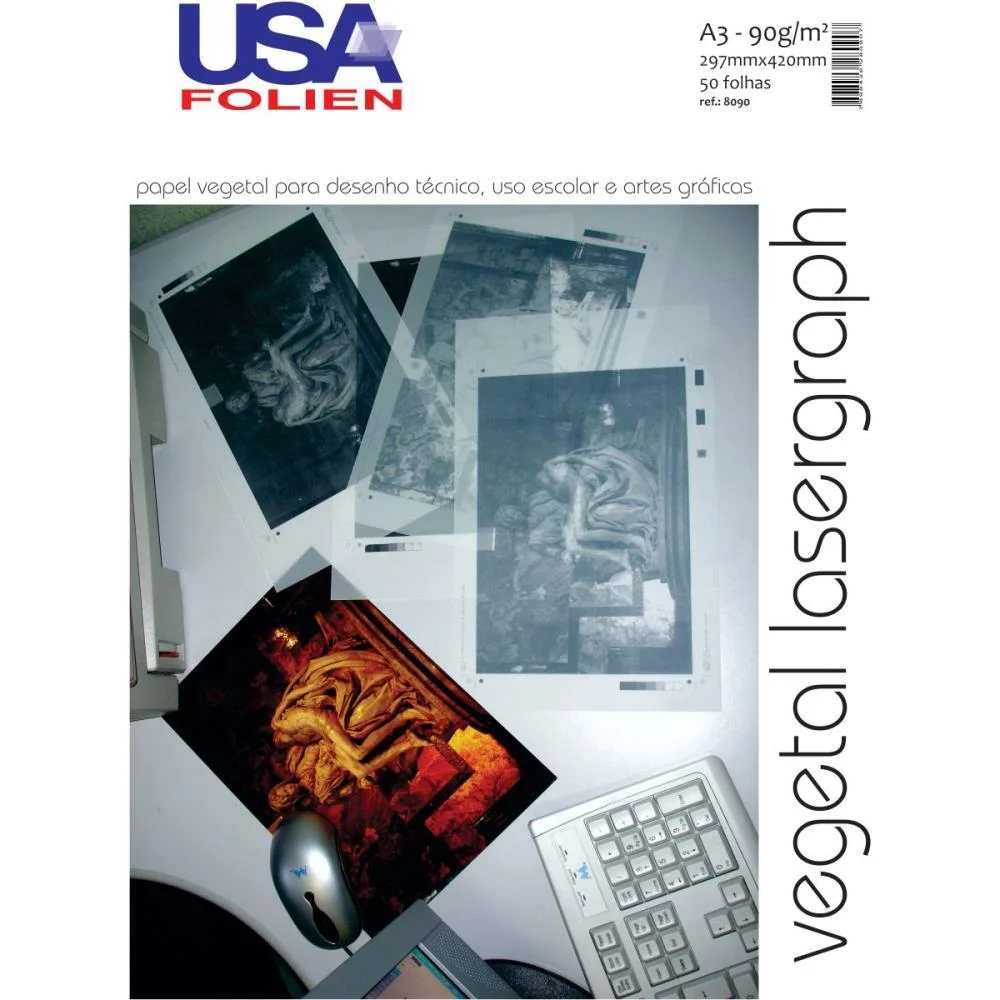 Papel Vegetal A3 90G. 297X420Mm Usa Folien (Cx.c/50) - imagem 3