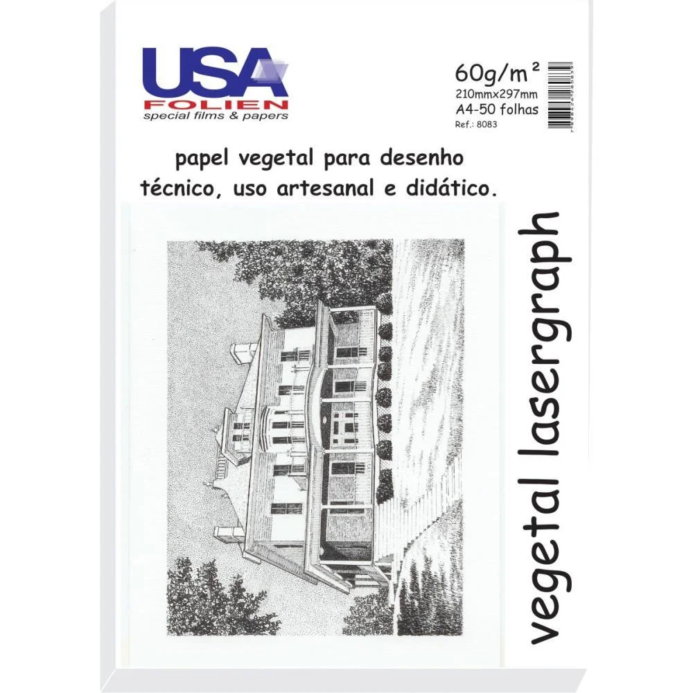Papel Vegetal A4 60G. 210X297Mm Usa Folien (Cx.c/50) - imagem 3