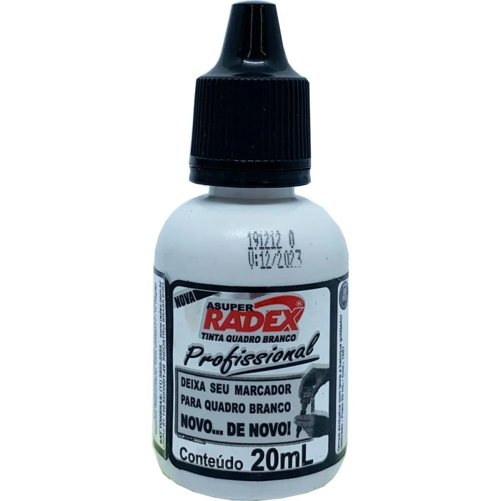 Tinta Marcador Quadro Branco Reabastecedor 20Ml Preto Radex (Cx.c/12) - imagem 3