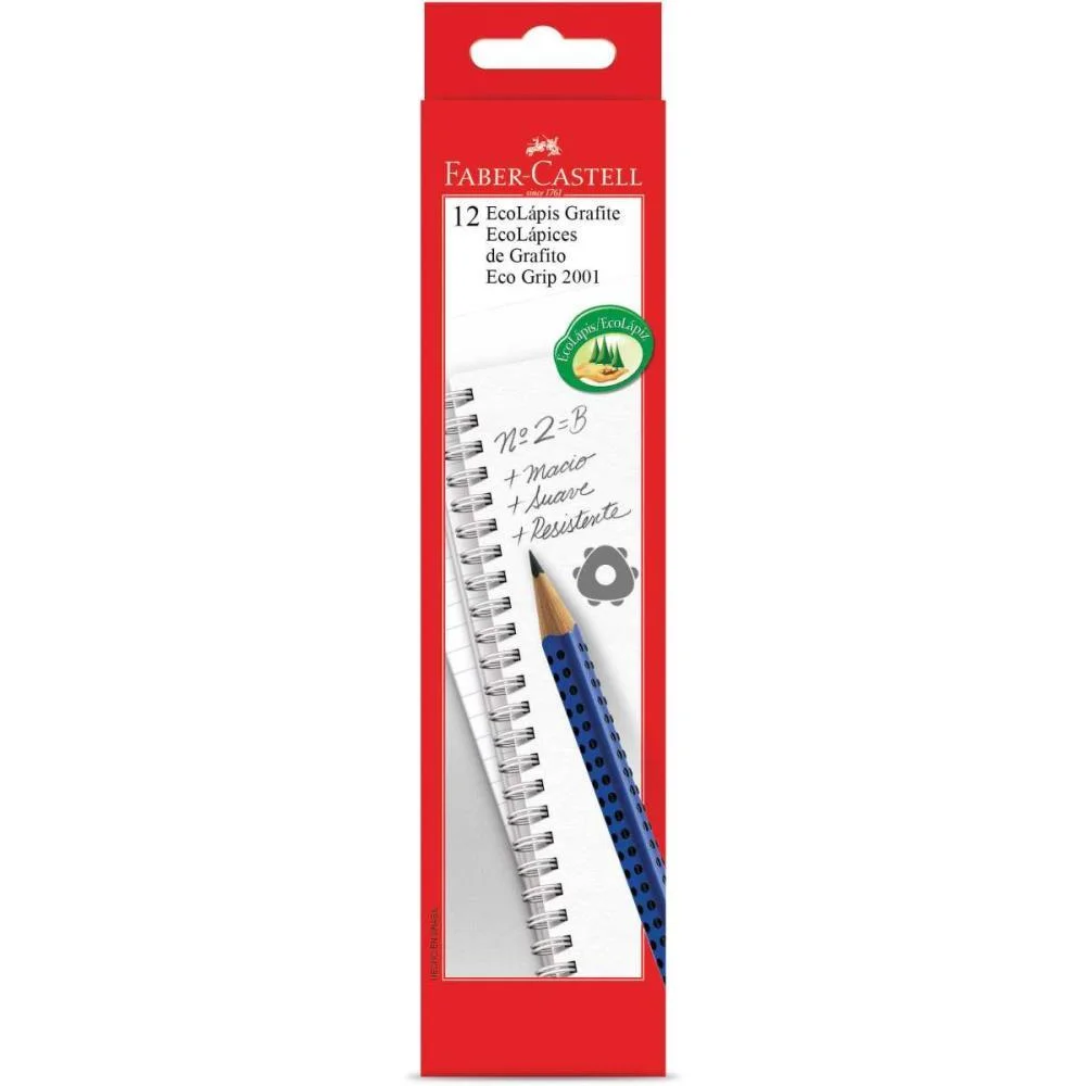 Lapis Preto Triangular Ecolapis Grip 2001 Azul Petrol Faber-Castell (Pct.c/72) - imagem 3