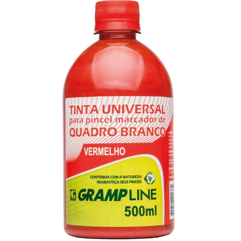 Tinta Marcador Quadro Branco Reabastecedor 500Ml Vermelho Gramp Line - imagem 2